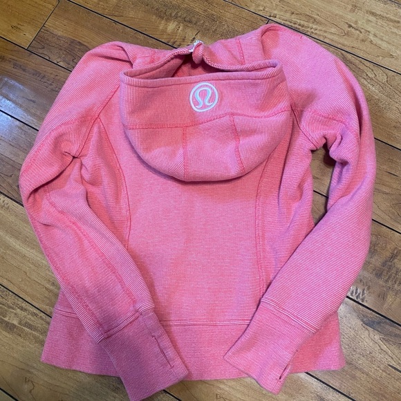 Lululemon Athletica passion pink wee stripe scuba Hoodie hoody - Picture 6 of 7